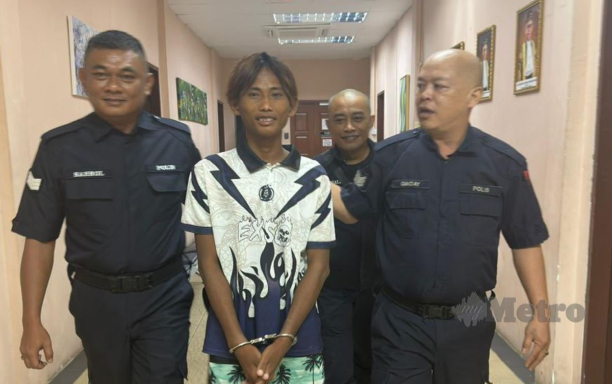 BARA Madasah, 18, dijatuhi hukuman penjara 8 tahun dan dua sebatan kerana melakukan amang seksual keatas pelancong tempatan. FOTO Abdul Rahemang Taiming