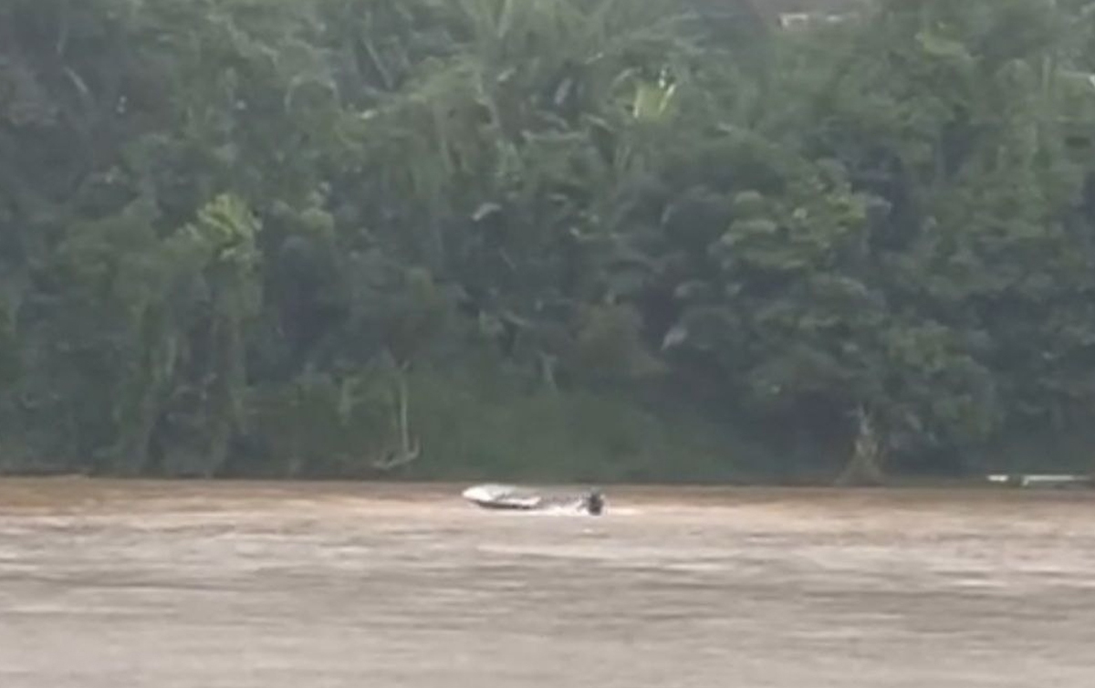 BOT yang dikatakan dinaiki lelaki yang dikhuatiri lemas di Sungai Pahang. FOTO ihsan JBPM Pahang