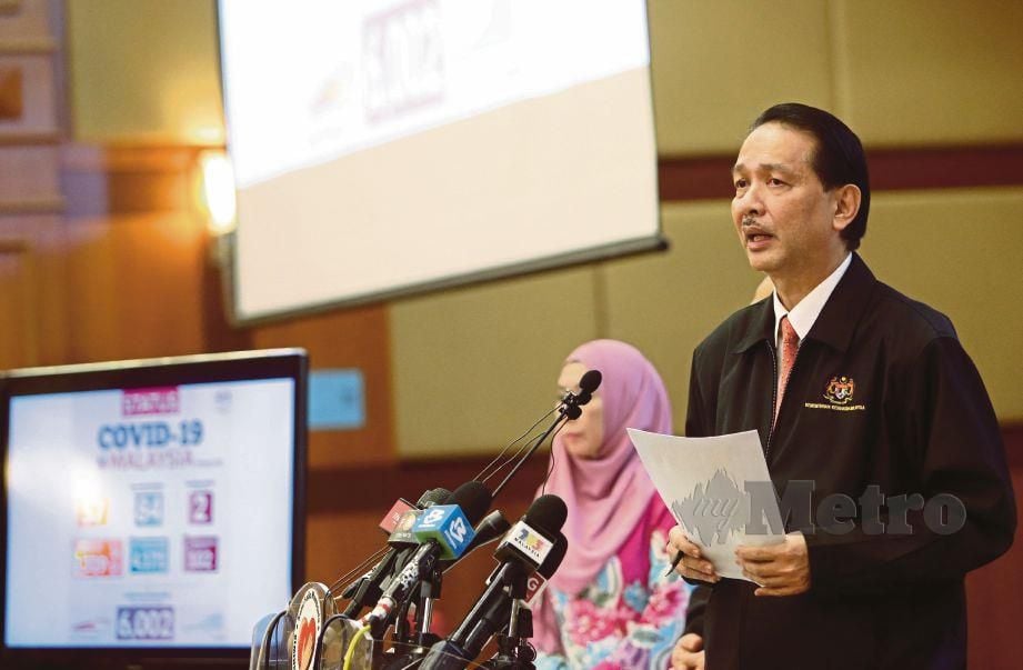  DATUK Dr Noor Hisham ketika sidang media berhubung situasi semasa jangkitan COVID-19 di Putrajaya. FOTO Mohd Fadli Hamzah