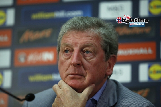 Reaksi Hodgson pada sesi pengumuman awal skuad England ke Euro 2016. FOTO REUTERS