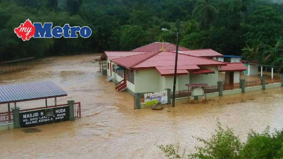 Sebahagian kawasan yang dilanda banjir kilat di Kampung Batu Lapan, Mukim Siong, Baling hari ini. FOTO  ihsan Abd Kadir Jelani