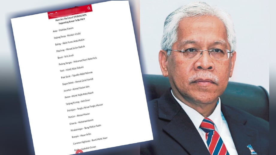 Senarai yang mendakwa beberapa Ahli Parlimen menyokong pembentukan kerajaan oleh Anwar. 