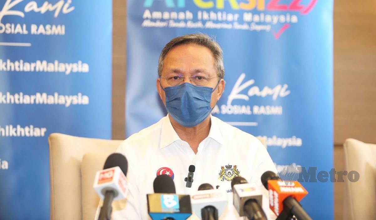 HASNI ketika sidang media selepas Perasmian Pelancaran Bengkel Kepimpinan Pusat Sahabat Usahawan AIM Wilayah Johor 2022. FOTO Nur Aisyah Mazalan 
