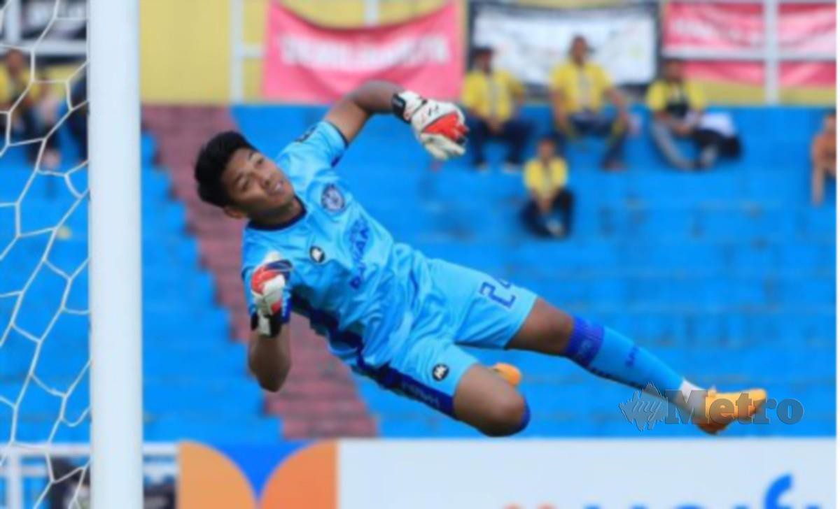 PENJAGA gol Sri Pahang FC, Izham Tarmizi Roslan. FOTO ARKIB NSTP 