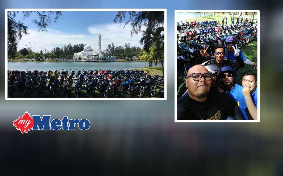 Sebahagian peserta yang menyertai program Salam Ukhwah 2017 yang menghimpunkan lebih 100 pemilik motosikal RXZ. FOTO Ihsan Hirman Yadi Manap