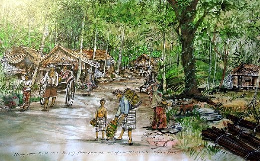 GAMBAR lakaran Tanjung Tokong yang juga antara penempatan masyarakat Jawi Peranakan di Pulau Pinang.