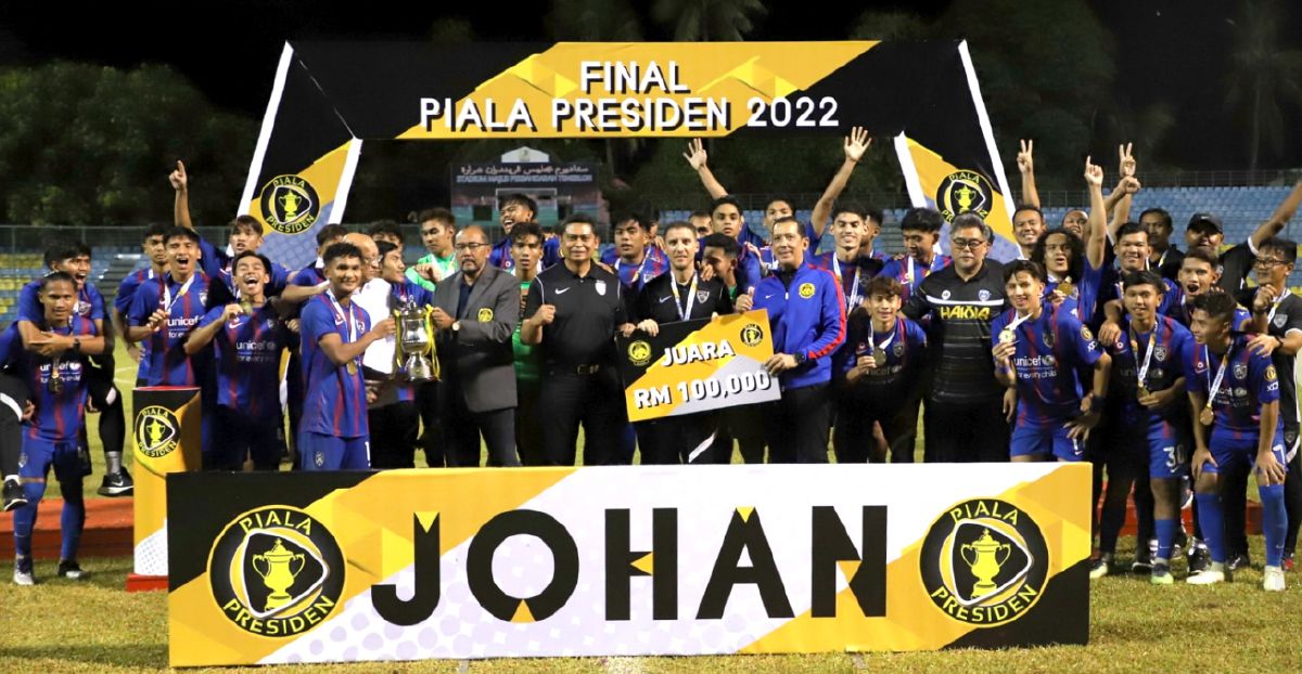 PASUKAN JDT III muncul juara Piala Presiden 2022. FOTO FAM