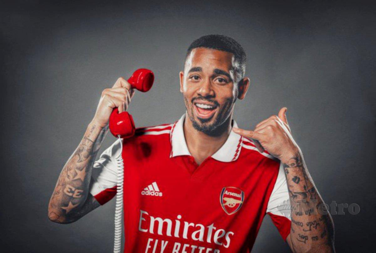 GABRIEL Jesus menandatangani kontrak jangka panjang dengan Arsenal. FOTO TWITTER ARSENAL