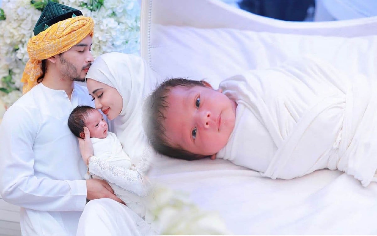 Aeril dan Wawa bersama bayi mereka, Jibril Ibtisam. 