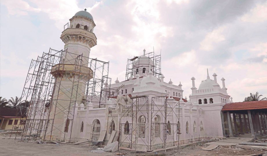 KINI. Masjid Sultan Alaeddin atau Masjid Bandar dalam fasa baik pulih.