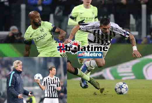 Aksi perlawanan menyaksikan Juventus menewaskan skuad Pellegrini menerusi jaringan Mario Mandzukic di Turin. Foto EPA