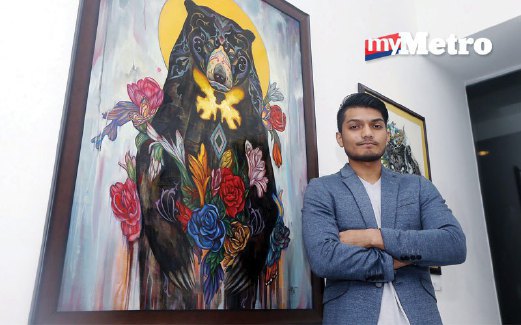 HARIS Rashid bersedia memahat namanya setanding pelukis muda yang lain.
