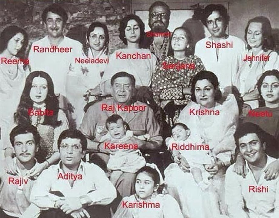 Keluarga Kapoor yang berpengaruh dalam industri filem Bollywood. - Foto Fail