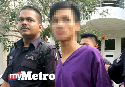 Suspek kes bunuh pelajar perempuan tingkatan lima di Teluk Kumbar, Pulau Pinang, dibawa untuk direman di Mahkamah Balik Pulau, Isnin lalu. - Foto NSTP (Fail)
