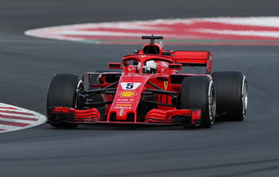 Motor Racing - F1 Formula One - Formula One Test Session - Circuit de Barcelona-Catalunya, Montmelo, Spain - March 8, 2018   Sebastian Vettel of Ferrari during testing   REUTERS/Albert GeaALBERT GEA