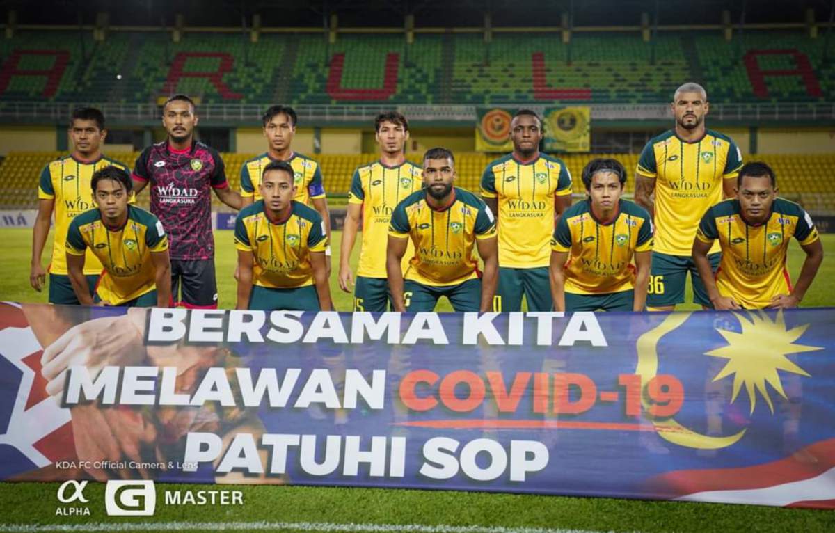 SKUAD Kedah Darul Aman FC tiada pilihan lain selain perlu bangkit mendapatkan kemenangan pada aksi menentang Melaka United esok. FOTO Ihsan KDA FC