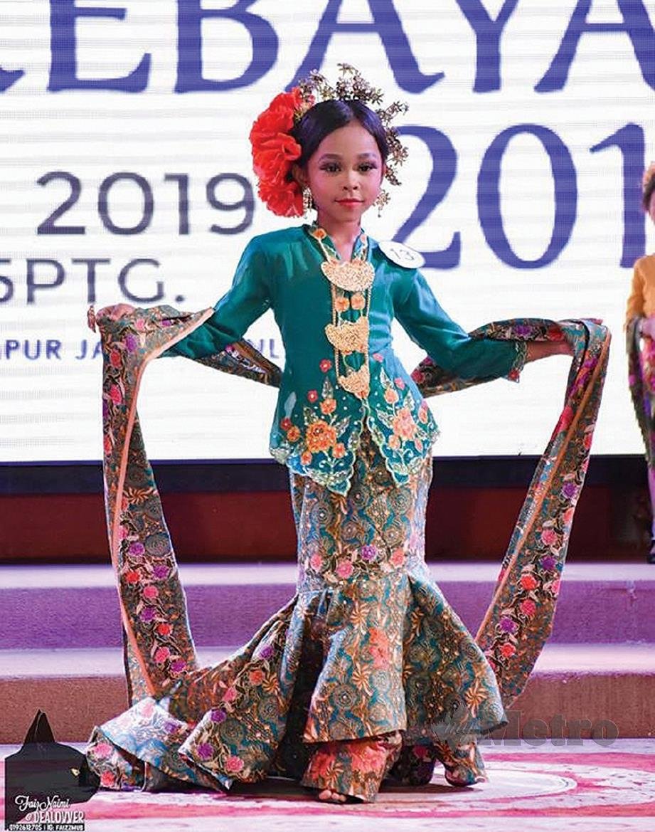 PERTANDINGAN Hari Kraf Kebangsaan Cilik Kebaya 2019 dedah kanak-kanak terhadap busana tradisional.