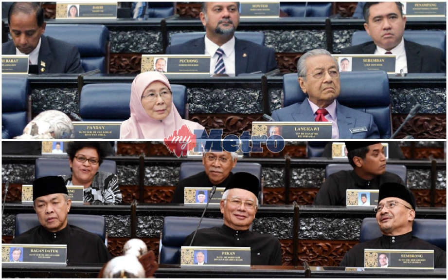 Kedudukan baru di Dewan Rakyat dengan Dr Mahathir dan Dr Wan Azizah di blok kerajaan manakala Ahmad Zahid serta Najib di blok pembangkang. 