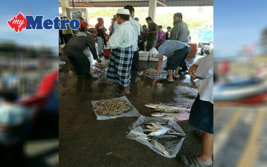 Tiada ikan temenung atau kembung dijual dipasar bisik Kampung Tepi Sungai ekoran nelayan tidak ke laut akibat akibat angin kencang.