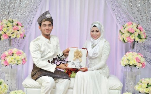 HAFIDZ kahwini rakan sekuliah, Nurul Shuhada selepas hubungan semakin serius 3 tahun lalu.