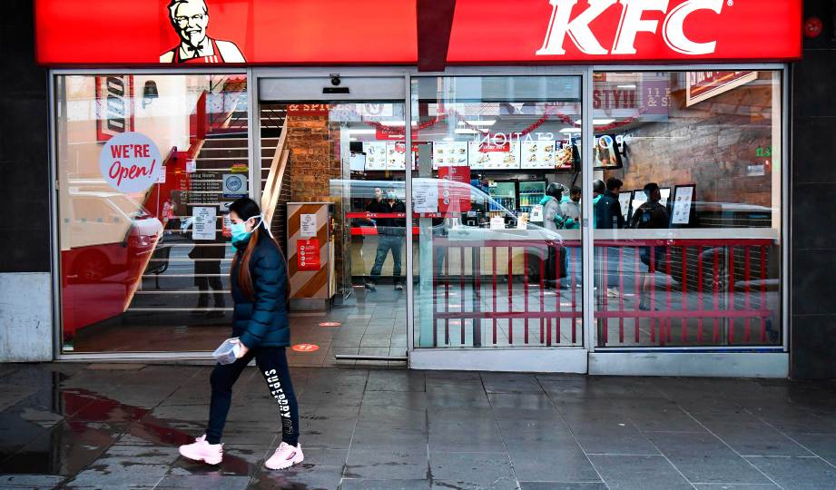 RESTORAN KFC di Melbourne. FOTO AFP