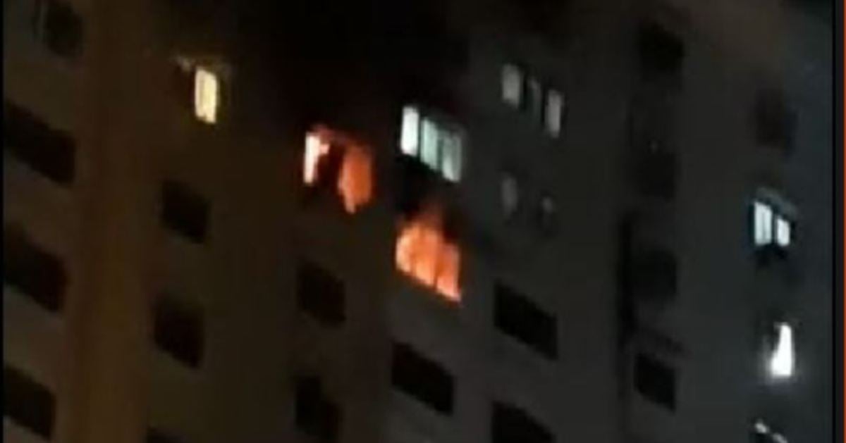 Seorang rentung, unit pangsapuri terbakar