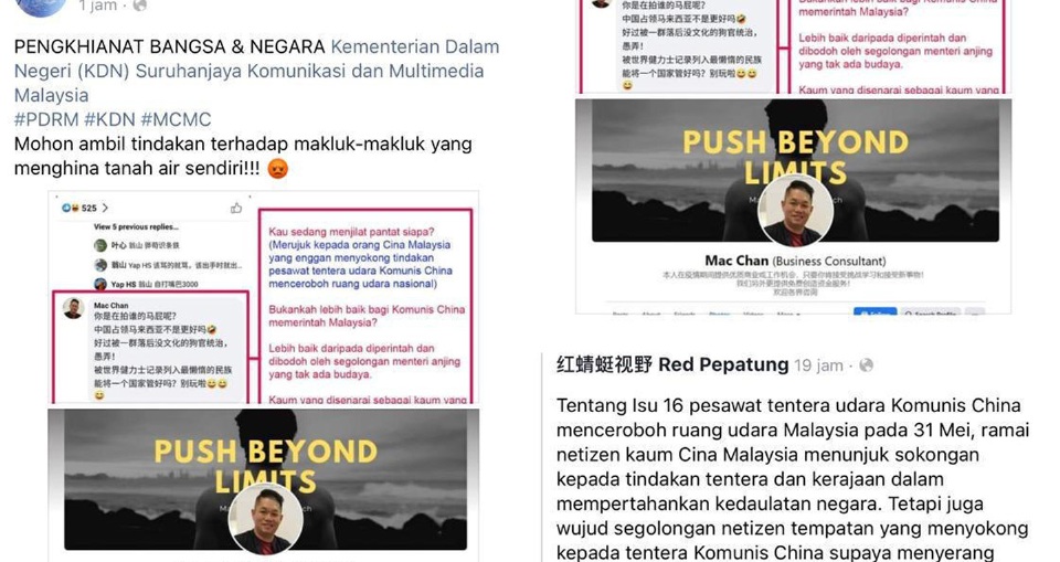 Pemilik Fb Mac Chan Sokong China Perintah Malaysia