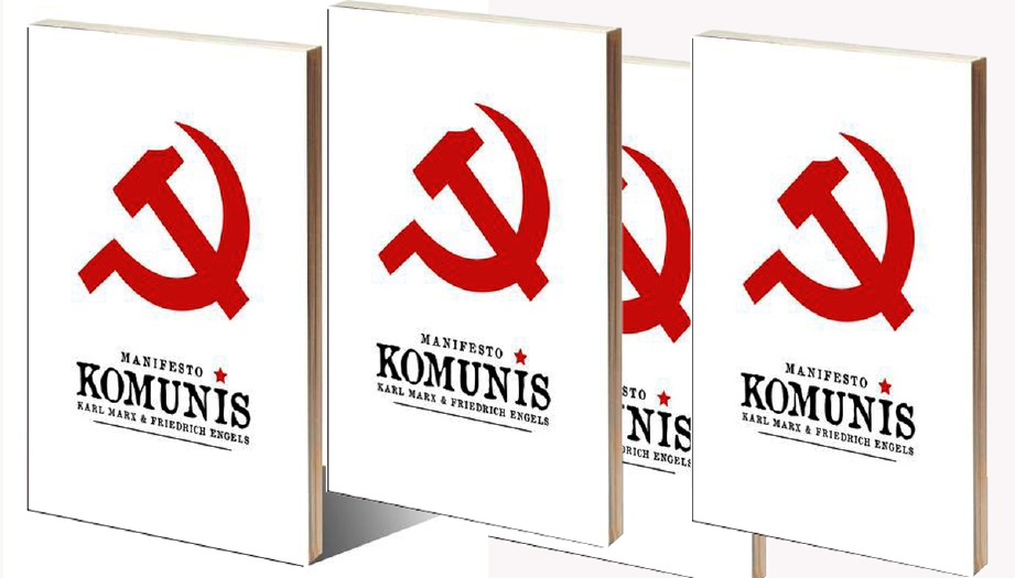 Indonesia mengharamkan semua lambang, risalah atau buku berunsur propaganda serta simbol ideologi komunis.  - Foto Thukul Cetak