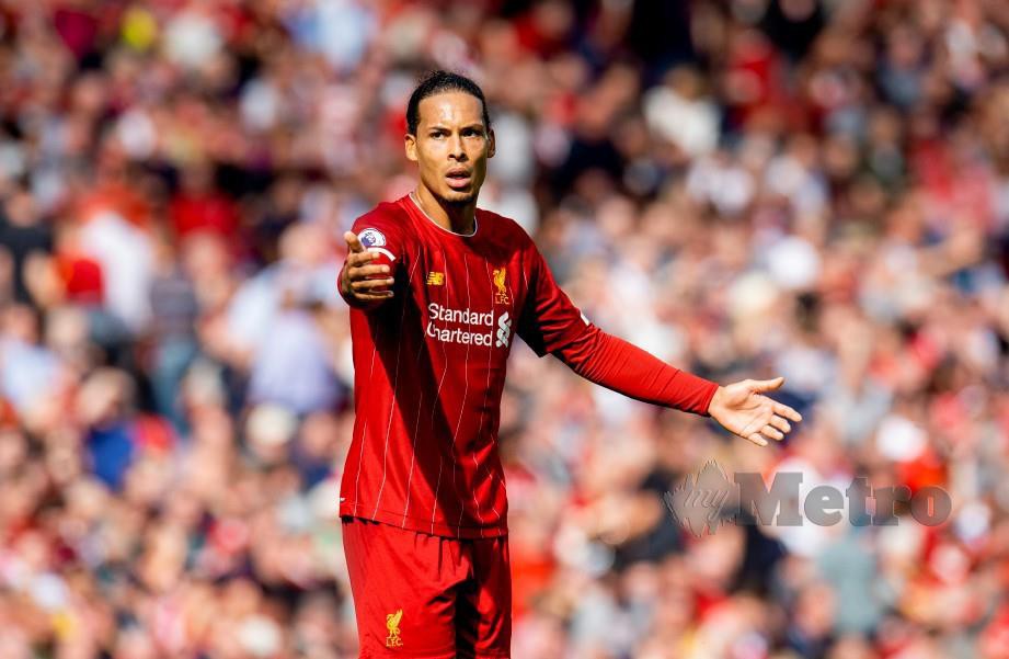 Virgil van Dijk beraksi di Liga Perdana bersama Liverpool. FOTO Agensi 