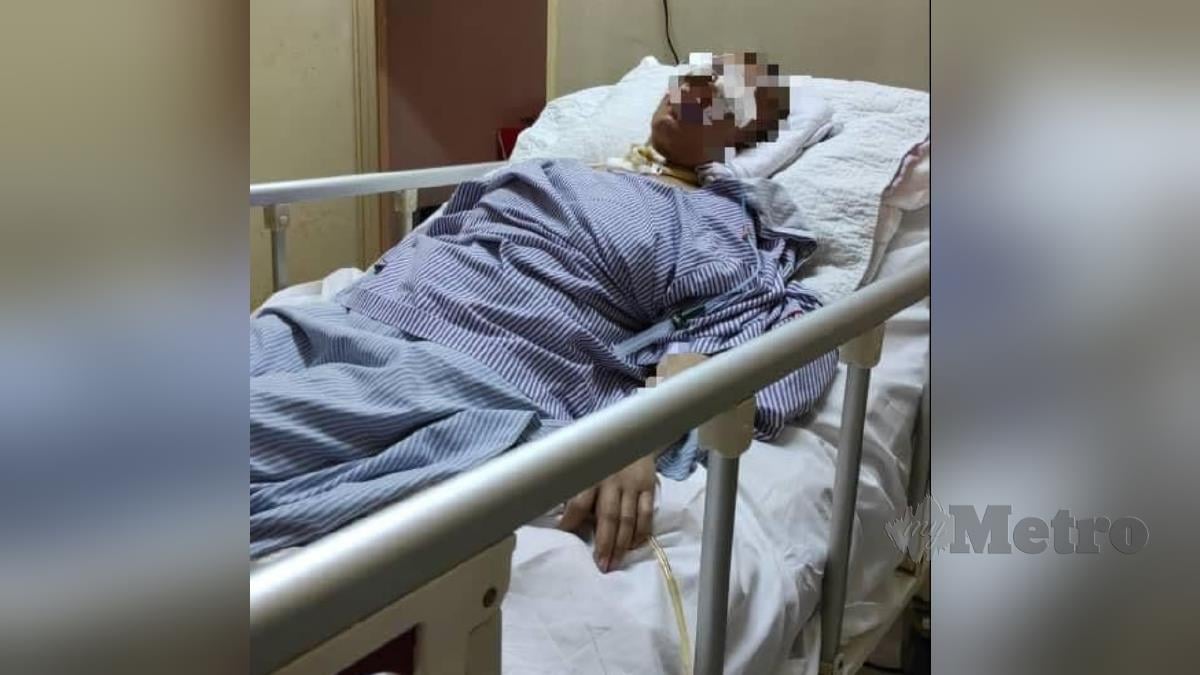 Jahidah masih koma walaupun sudah dibenarkan keluar dari wad di Hospital Tuanku Ja`afar Seremban, Ahad lalu. FOTO Ihsan Fazariah Nordin.