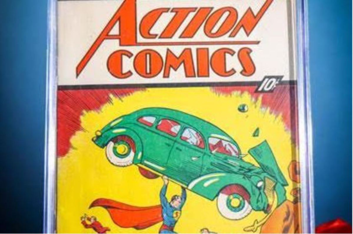 NASKHAH salinan lama menyaksikan kemunculan sulung watak Superman dalam komik ‘Action Comics No 1; diterbitkan pada 1938 dilelong dengan rekod AS6 juta (kira-kira RM28.5 juta). FOTO Agensi