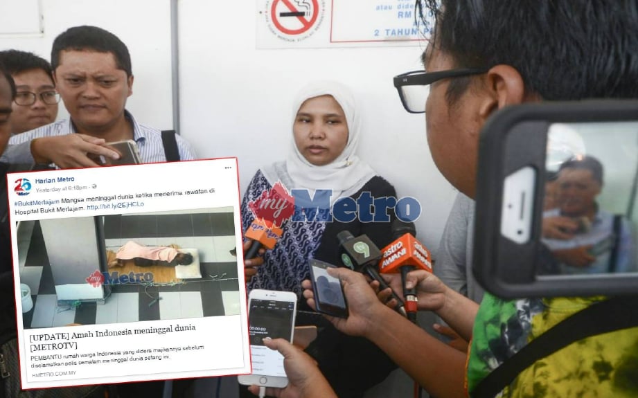 Konsul Konsuler Pejabat Konsulat Jeneral Republik Indonesia, Neni Kurniati bercakap kepada media berkaitan situasi terkini kematian Adelina. FOTO Shahnaz Fazlie Shahrizal 
