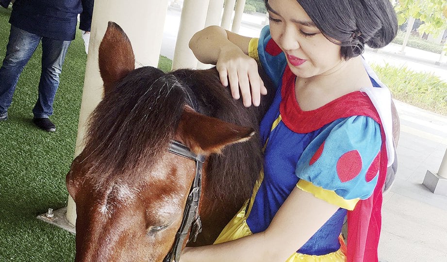 TERAPI kuda membantu membina keyakinan kanak-kanak.