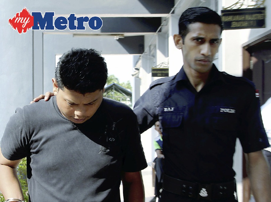 MOHD Syamil didenda  RM4,500 oleh Mahkamah Majistret Ipoh kerana mengugut dan merosakkan kenderaan polis pada 18 Julai lalu di Lebuhraya Utara Selatan berhampiran Simpang Pulai. -Foto L MANIMARAN