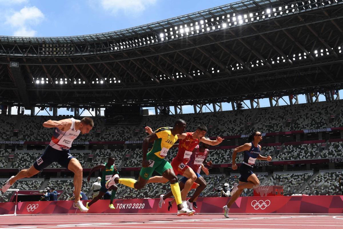 ACARA 110 meter lari berpagar yang berlangsung di Stadium Olimpik Tokyo. FOTO AFP
