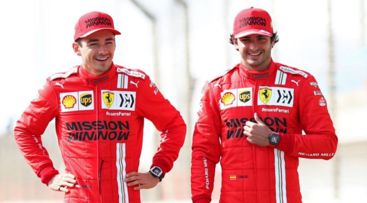 LECLERC (kiri) dan Sainz jagoan Ferrari.