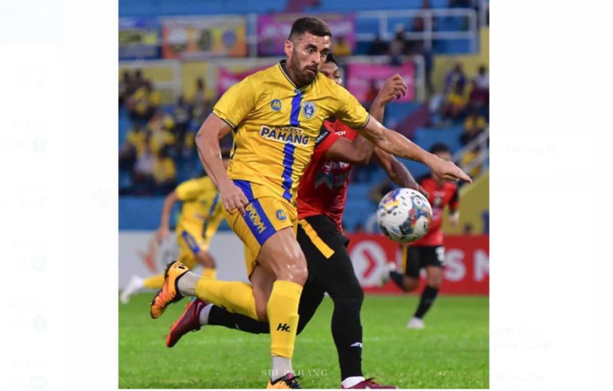 SILVA pulih daripada kecederaan lutut. FOTO Sri Pahang FC