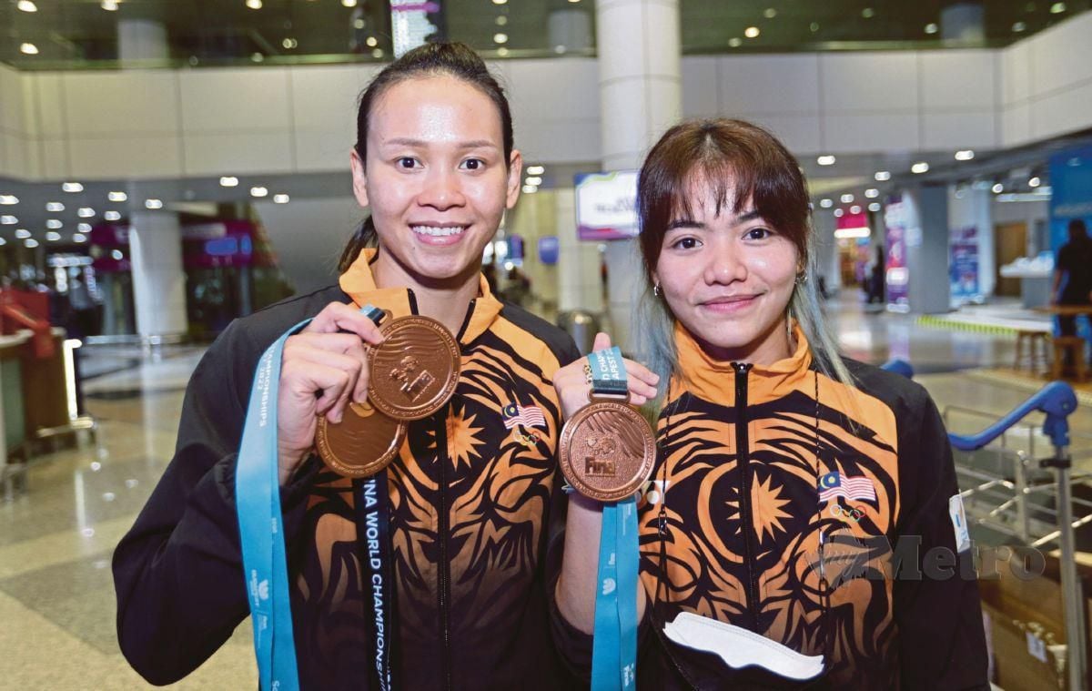 PANDELELA (kiri) dan Dhabitah sedang memburu tiket ke Sukan Olimpik Paris. FOTO MOHAMAD SHAHRIL BADRI SAALI