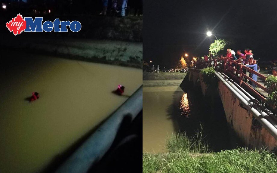 Pesara ditemui lemas  selepas memukat ikan di Sungai Muda dekat Rumah Pam Bumbung Lima, Kepala Batas, 9.22 malam, semalam. FOTO ihsan JBPM