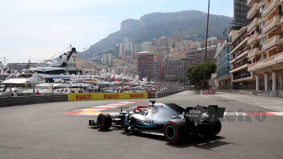 Hamilton akan berlepas daripada petak utama pada GP Monaco. FOTO REUTERS