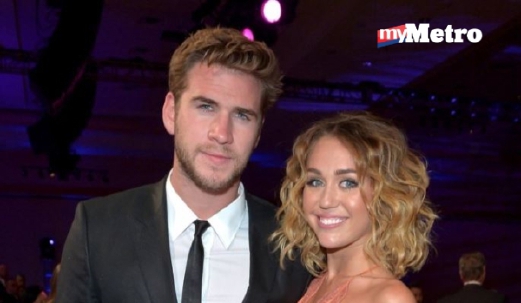 Miley memikirkan ikatan perkahwinan berada dalam fikiran Hemsworth. FOTO GETTY IMAGES 