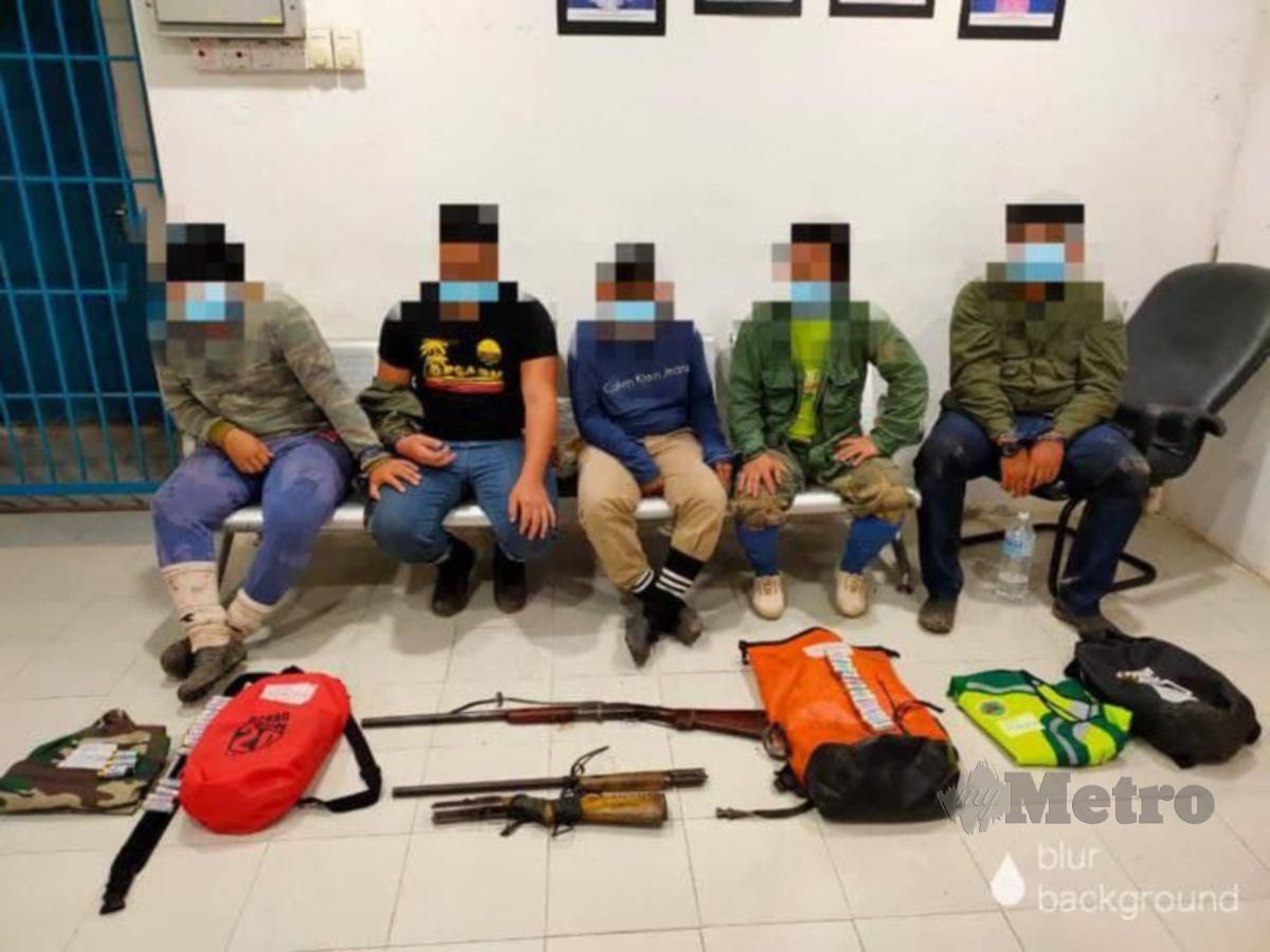 5 lelaki ditahan bersama 2 bakakuk, 35 peluru di hutan Jalan Kalabakan - Sapulut