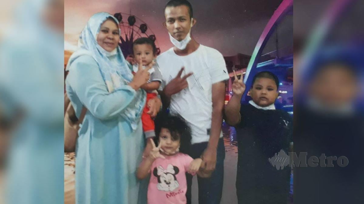 ZULKIFLI Ainul dan isteri, Siti Nuratika bersama tiga anak mereka. FOTO ihsan Zulkifli Ainul Mokhsein