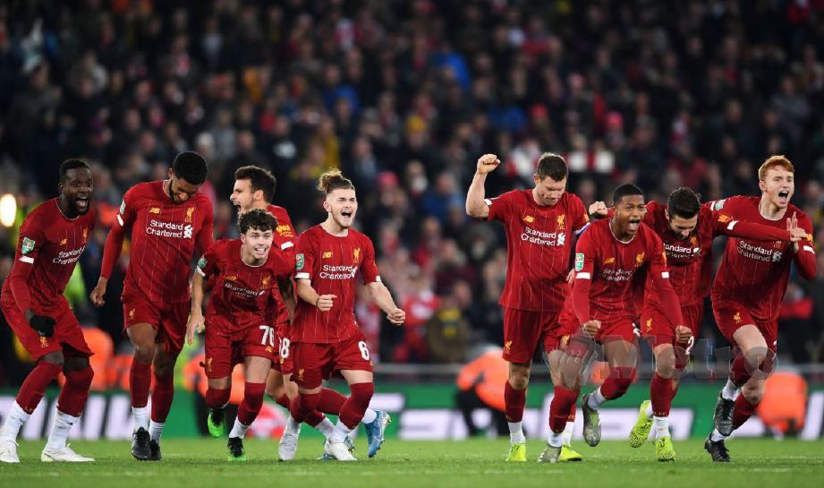 SKUAD muda Liverpool singkirkan Arsenal untuk mara ke suku akhir Piala Liga. — FOTO liverpoolfc.com