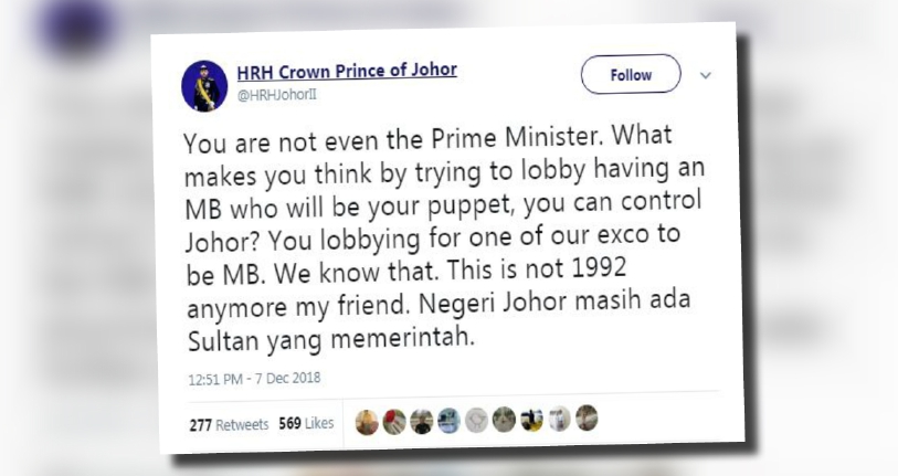 Komplot jatuhkan MB: Selepas Perak kini Johor?