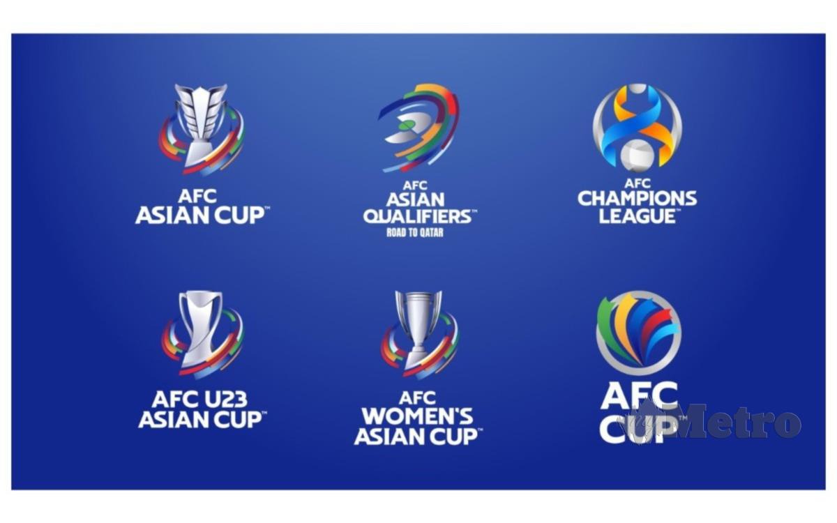 Logo dan identiti visual baharu untuk pelbagai kejohanan AFC. FOTO Bernama