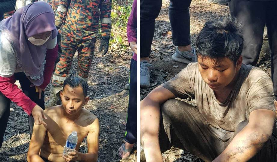 SEBAHAGIAN mangsa dipercayai tersesat ketika mencari lokan ditemui dalam keadaan selamat di hutan bakau di Bukit Payung, Tuaran. FOTO Ihsan bomba