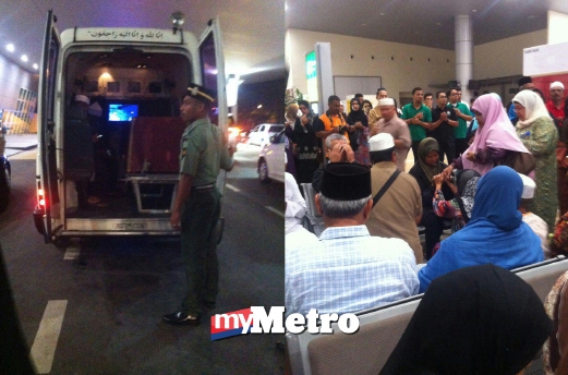 KEADAAN hiba menyelubungi lobi Lapangan Terbang Antarabangsa Batu Berendam, Melaka, sebaik jenazah Muhammad Loqman Abdul Karim tiba di sini.