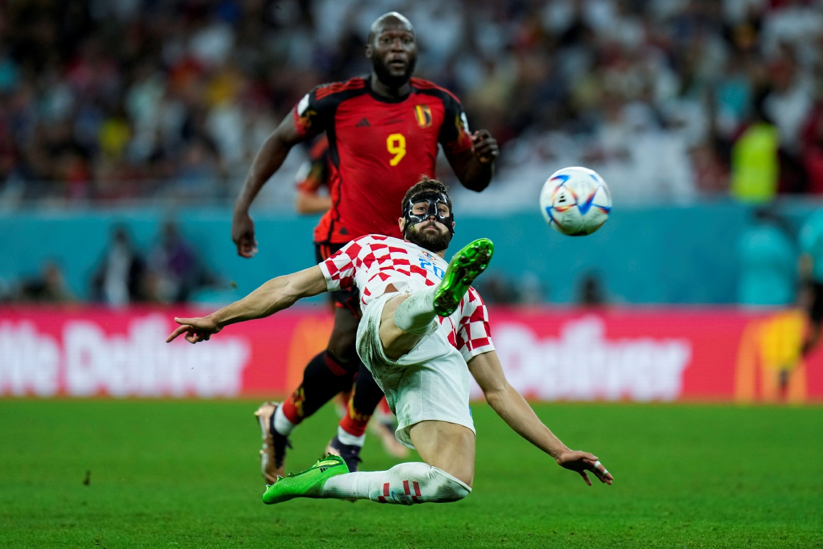 AKSI Lukaku ketika menentang Croatia di Piala Dunia Qatar. -FOTO AP