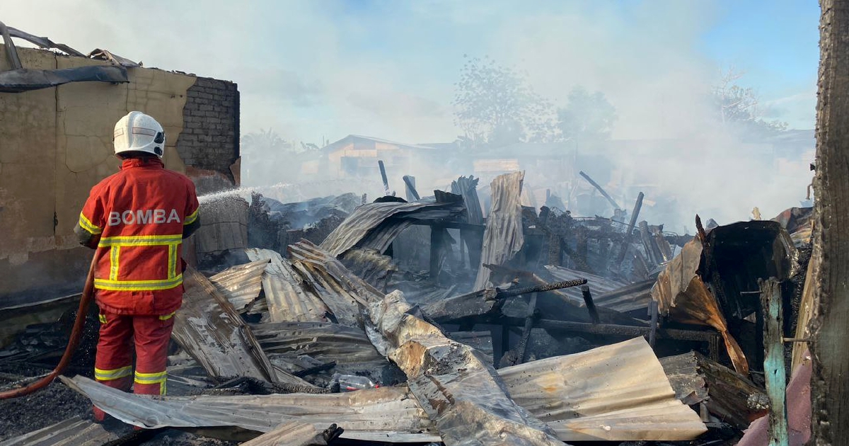 22 rumah musnah terbakar di Sandakan